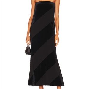 Norma Kamali spiral strapless dress